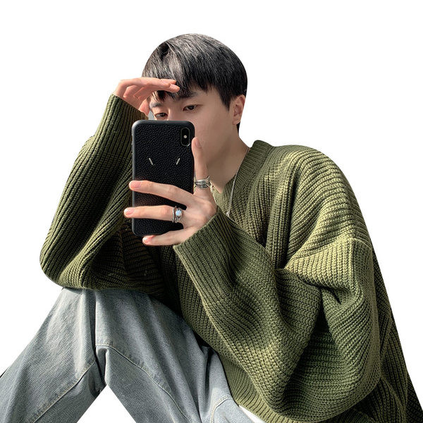 Plata raksta vīriešu džemperis