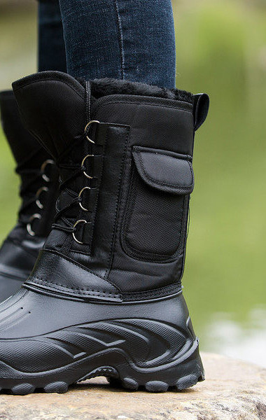 Vīriešu ziemas zābaki ar raupju zoli