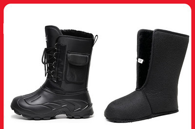 Vīriešu ziemas zābaki ar raupju zoli