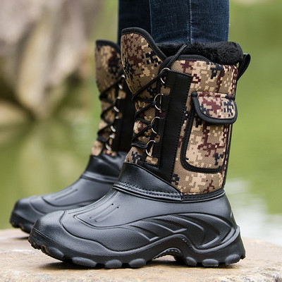 Vīriešu ziemas zābaki ar raupju zoli