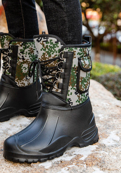 Vīriešu ziemas zābaki ar raupju zoli