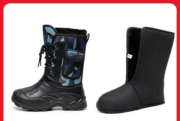 Vīriešu ziemas zābaki ar raupju zoli