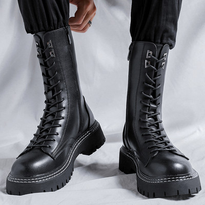 Ανδρικές μπότες - ψηλό μοντέλο με κορδόνια