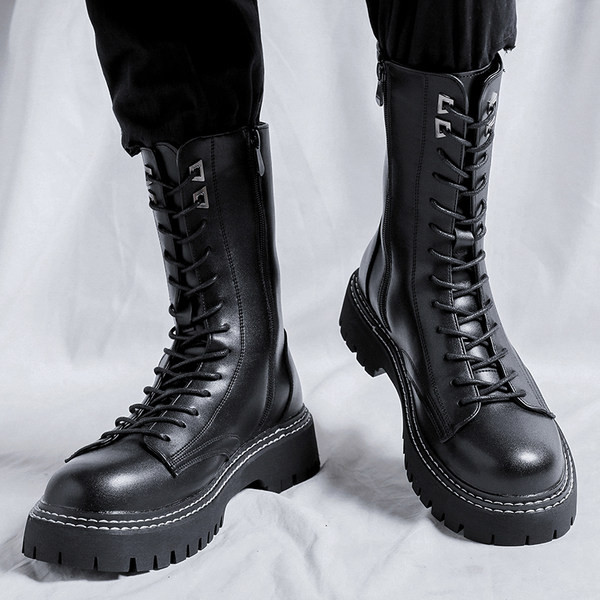 Ανδρικές μπότες - ψηλό μοντέλο με κορδόνια