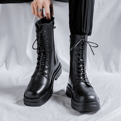 Ikdienas vīriešu zābaki - izgatavoti no eko ādas