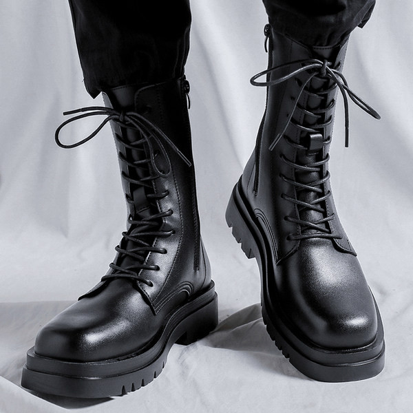 Ikdienas vīriešu zābaki - izgatavoti no eko ādas