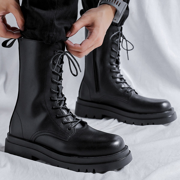 Ikdienas vīriešu zābaki - izgatavoti no eko ādas