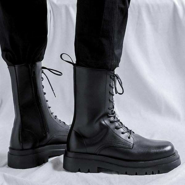 Ikdienas vīriešu zābaki - izgatavoti no eko ādas