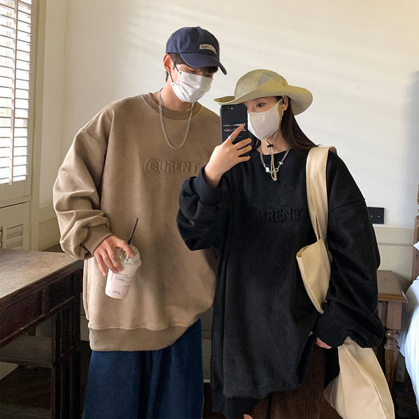 Ανδρικό πουλόβερ φαρδύ μοντέλο με επιγραφή