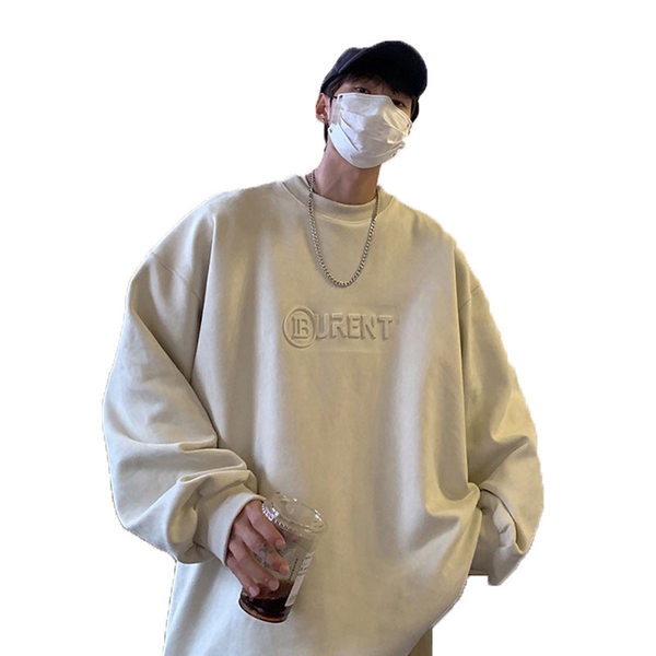 Ανδρικό πουλόβερ φαρδύ μοντέλο με επιγραφή