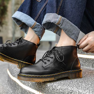 Jauna modeļa eko ādas zābaki ar šņorēm vīriešiem