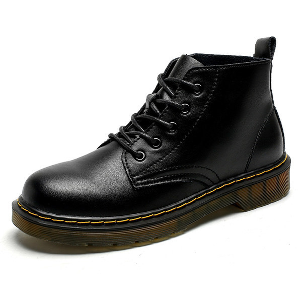 Jauna modeļa eko ādas zābaki ar šņorēm vīriešiem