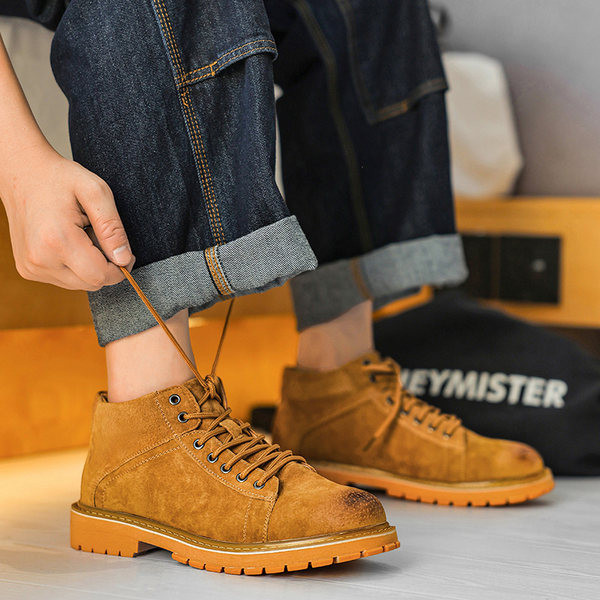 Vīriešu eko zamšādas zābaki - divās krāsās