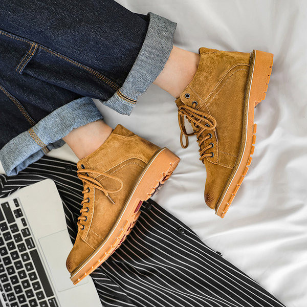 Vīriešu eko zamšādas zābaki - divās krāsās