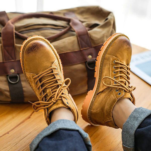 Vīriešu eko zamšādas zābaki - divās krāsās