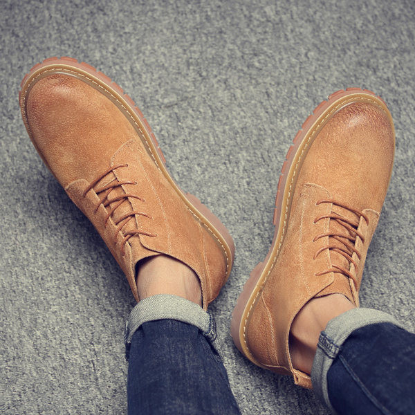 Vīriešu ādas zābaki ar šņorēm - četras krāsas