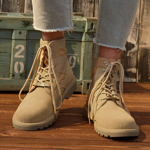 Jauns vīriešu zābaku modelis ar eko zamšādas šņorēm