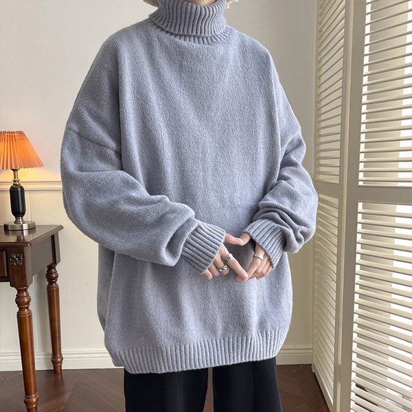 Vīriešu džemperis - tīrs modelis ar polo apkakli