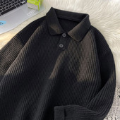 Ανδρικό χειμωνιάτικο πουλόβερ με κλασσικό γιακά και κουμπιά