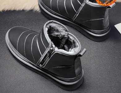 Vīriešu ziemas zābaki ar siltu oderi un rāvējslēdzēja aizdari