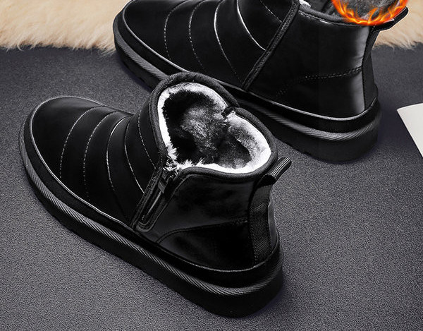 Vīriešu ziemas zābaki ar siltu oderi un rāvējslēdzēja aizdari