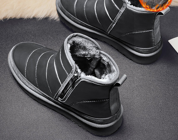 Vīriešu ziemas zābaki ar siltu oderi un rāvējslēdzēja aizdari