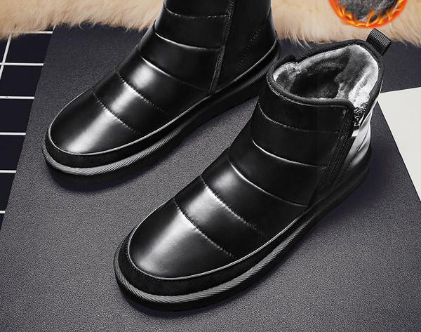 Vīriešu ziemas zābaki ar siltu oderi un rāvējslēdzēja aizdari