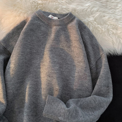 Ανδρικό πουλόβερ με οβάλ λαιμόκοψη - πολλά χρώματα