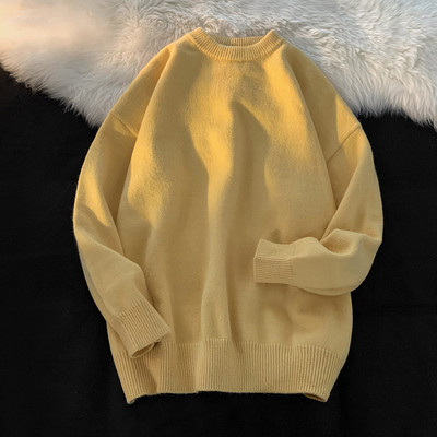 Ανδρικό πουλόβερ με οβάλ λαιμόκοψη - πολλά χρώματα