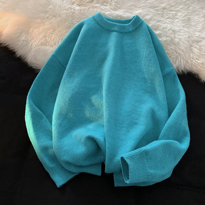 Ανδρικό πουλόβερ με οβάλ λαιμόκοψη - πολλά χρώματα