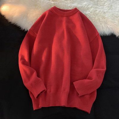 Ανδρικό πουλόβερ με οβάλ λαιμόκοψη - πολλά χρώματα