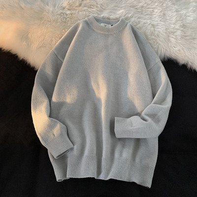 Ανδρικό πουλόβερ με οβάλ λαιμόκοψη - πολλά χρώματα