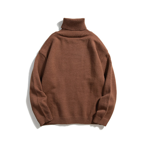Vīriešu džemperis ar augstu polo apkakli