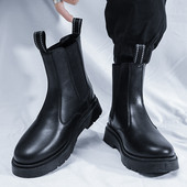 Vīriešu zābaki melnā krāsā - divi modeļi