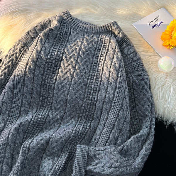 Ανδρικό πουλόβερ φθινοπωρινό-χειμώνα ρετρό μοντέλο με στάμπα