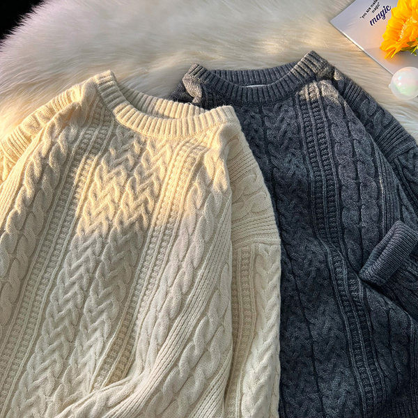 Ανδρικό πουλόβερ φθινοπωρινό-χειμώνα ρετρό μοντέλο με στάμπα