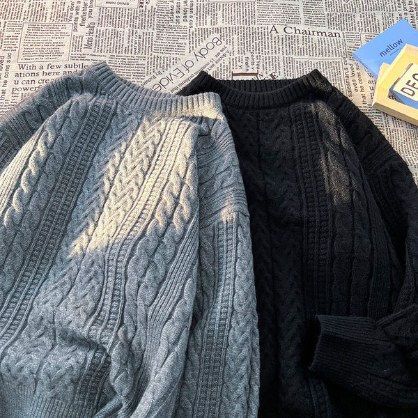 Ανδρικό πουλόβερ φθινοπωρινό-χειμώνα ρετρό μοντέλο με στάμπα