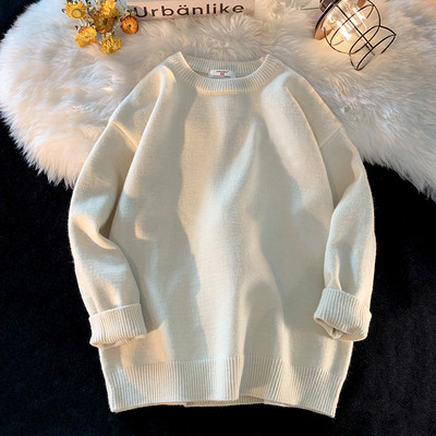 Ανδρικό χαλαρό πουλόβερ με ανοιχτόχρωμο λαιμόκοψη - Πολλαπλά χρώματα