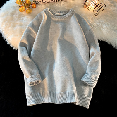 Ανδρικό χαλαρό πουλόβερ με ανοιχτόχρωμο λαιμόκοψη - Πολλαπλά χρώματα