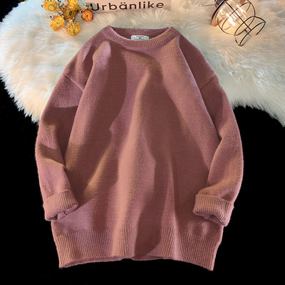 Ανδρικό χαλαρό πουλόβερ με ανοιχτόχρωμο λαιμόκοψη - Πολλαπλά χρώματα