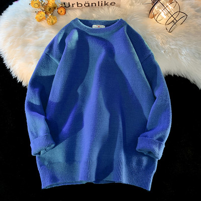 Ανδρικό χαλαρό πουλόβερ με ανοιχτόχρωμο λαιμόκοψη - Πολλαπλά χρώματα