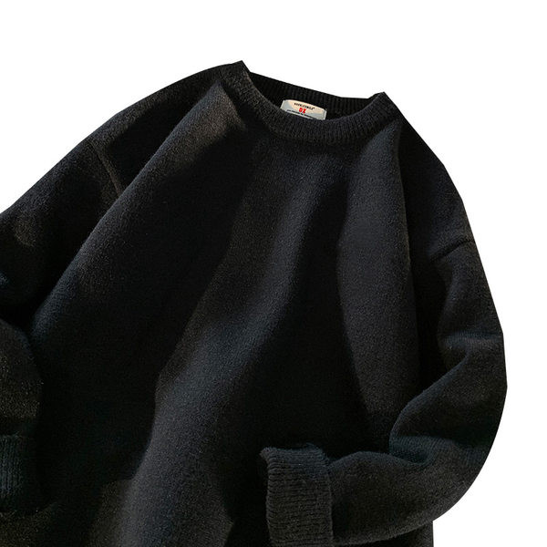 Ανδρικό χαλαρό πουλόβερ με ανοιχτόχρωμο λαιμόκοψη - Πολλαπλά χρώματα