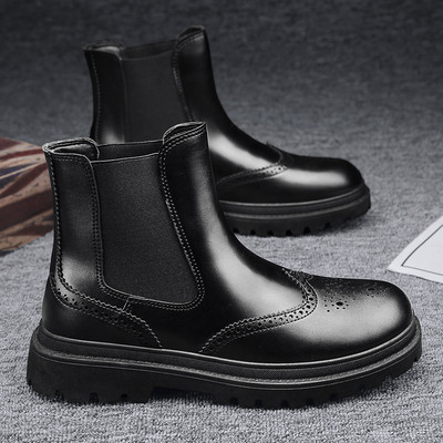 Elegáns férfi csizma gumival