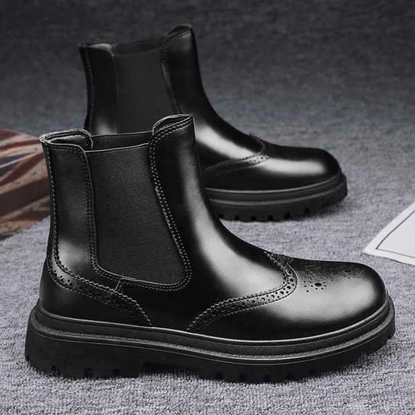 Elegáns férfi csizma gumival