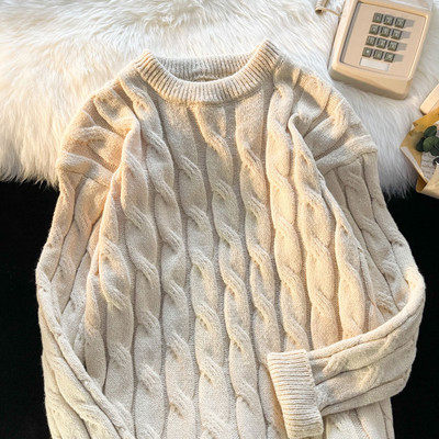 Retro modelio vyriškas megztinis su raštu