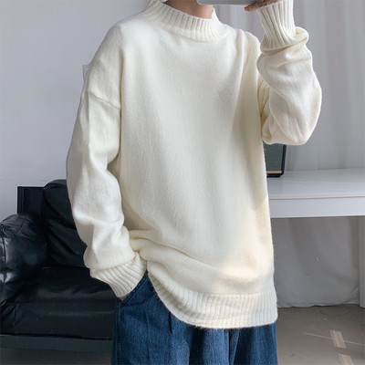 Ikdienas džemperis ar augstu apkakli vīriešiem