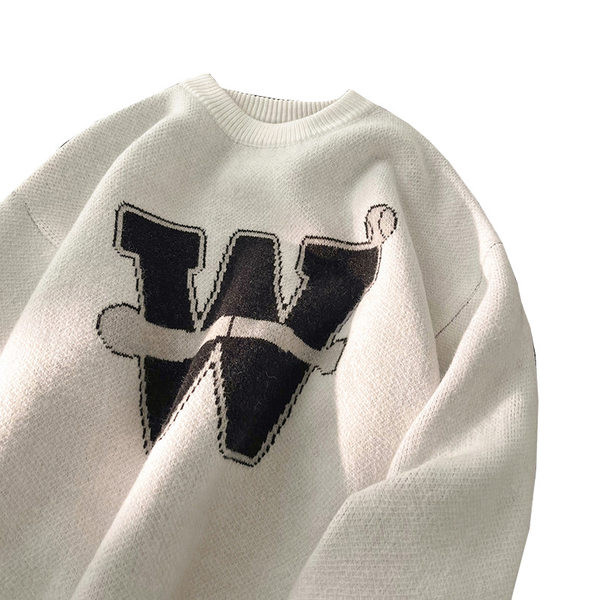 Ikdienas raksta vīriešu džemperis ar uzrakstu