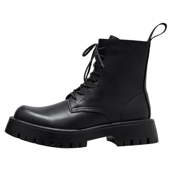 Vīriešu zābaki no eko ādas - melnbaltā krāsā