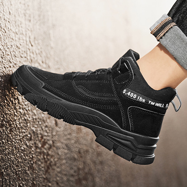 Ležerne jesensko-zimske čizme na vezanje za muškarce