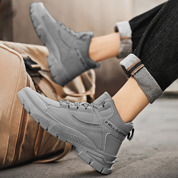 Ležerne jesensko-zimske čizme na vezanje za muškarce